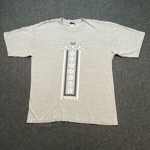 VTG 90's Dada Supreme Mens Gray Hip Hop Supreme Team Graphic T-Shirt Distressed